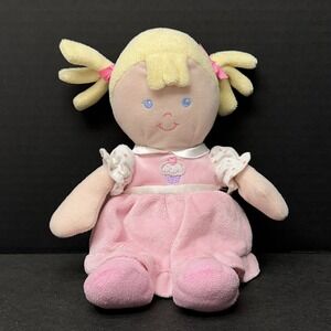 Prestige Baby Doll Girl Lovey Security Plush Blonde Pink Cupcake Dress Dot